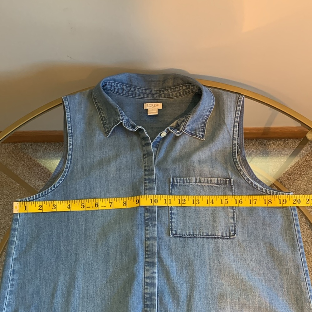 J. Crew Sleeveless Lyocell & Cotton Dress - Picture 10 of 14